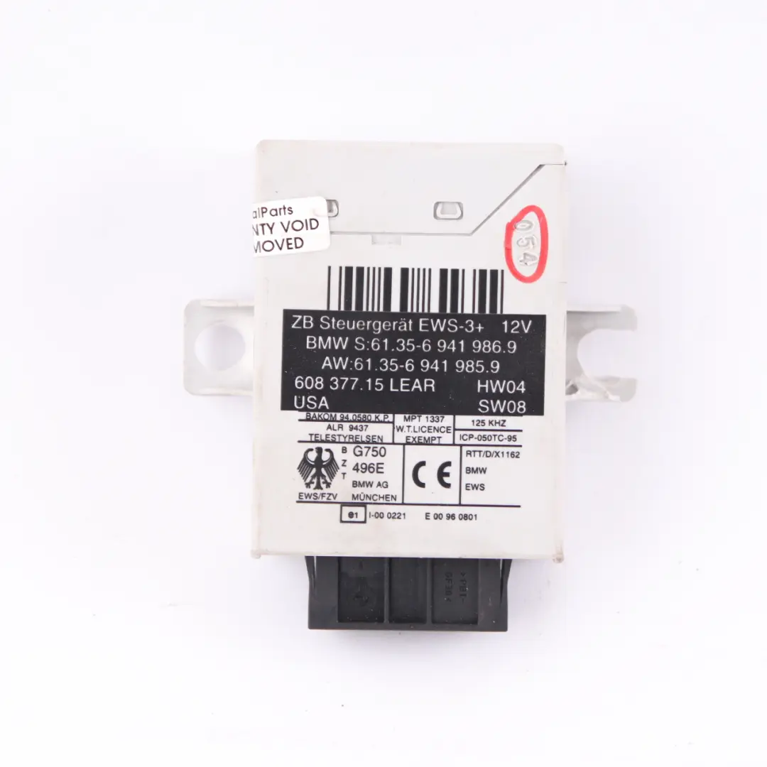 BMW Z4 E85 3.0i M54 231HP ECU Engine Control Kit DME EWS3 Key Automatic - SKU 7533651-7 - Part number 7533651