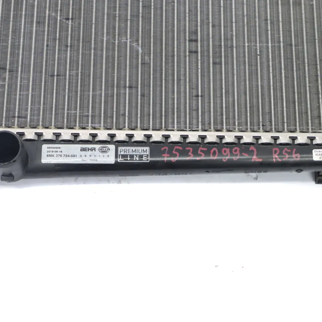 Water Radiator Mini R55 R56 R57 R58 R59 R60 Water Coolant Unit 8MK 376 754-591 to with Part number 7535099 Water Radiator Mini R55 R56 R57 R58 R59 R60 Water Coolant Unit 8MK 376 754-591 - SKU 7535099-2 - Part number 7535099