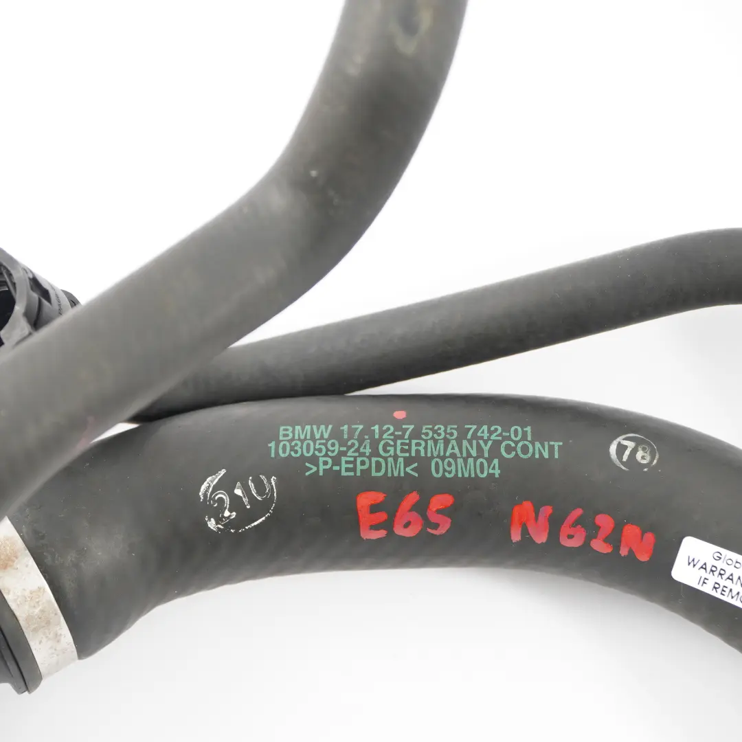 BMW E65 E66 N62N Wąż Przewód Rura Wody - SKU 7535742 - Numer Części 7535742