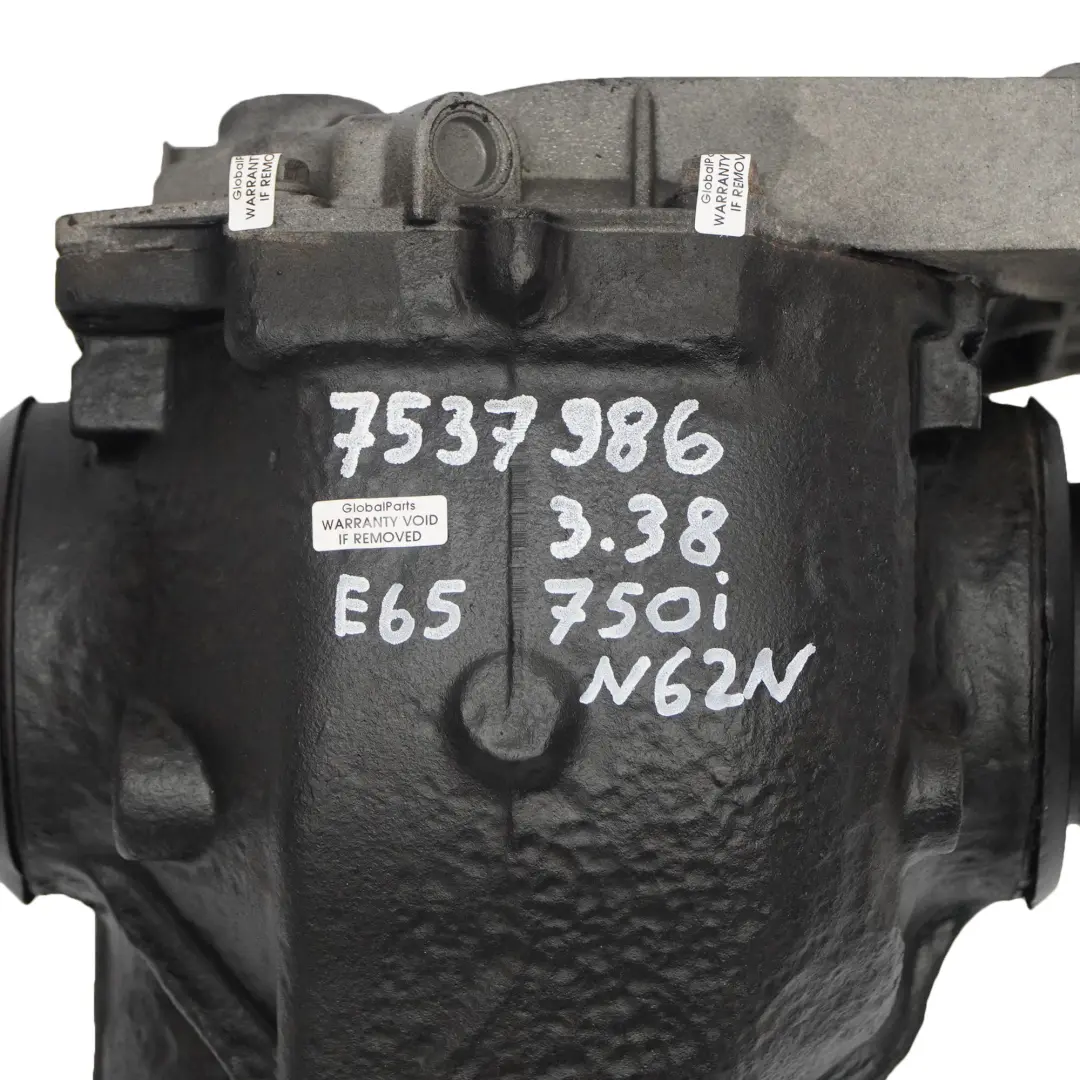 750i N62N Rear Differential Diff Final Drive 3,38 Ratio WARRANTY to BMW E65 with Part number 7537986 BMW E65 750i N62N Rear Differential Diff Final Drive 3,38 Ratio WARRANTY - SKU 7537986 - Part number 7537986