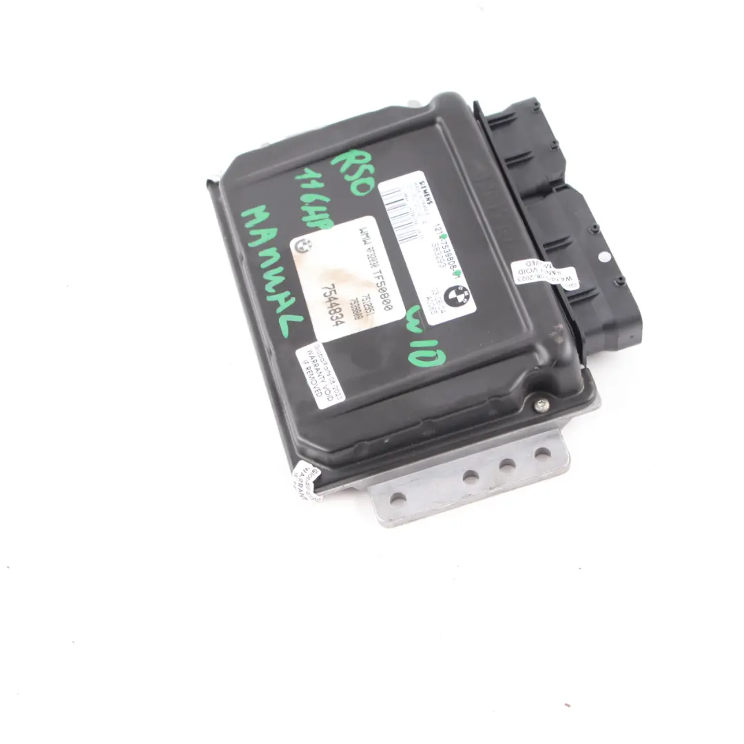 MINI Cooper R50 R52 1.6i W10 116HP Moteur ECU Control Unit DME Manual - SKU 7539808 - Numéro de pièce 7557395