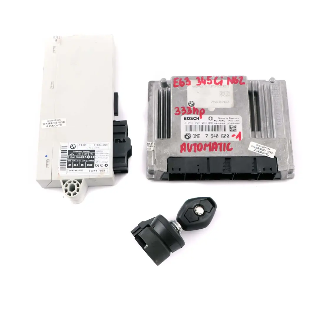 645Ci N62 333HP ECU Kit Engine Control Unit DME CAS2 to BMW 6 E63 E64 with Part number 7540600 BMW 6 E63 E64 645Ci N62 333HP ECU Kit Engine Control Unit DME CAS2 - SKU 7540600-1 - Part number 7540600