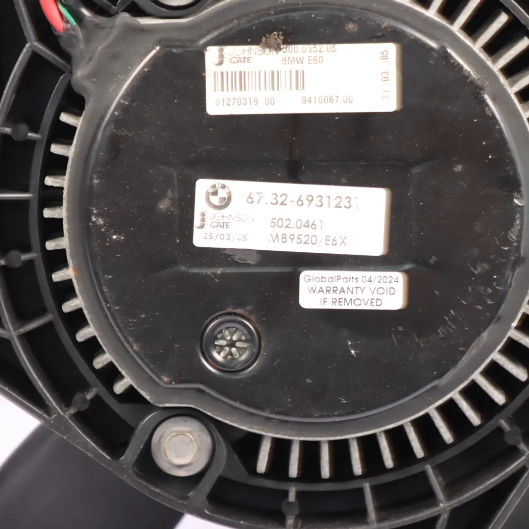 BMW E60 E61 E63 Gasolina N52 N52N Radiador Ventilador Carcasa 400W 6931231 - SKU 7540681-1 - Número de pieza 7540681
