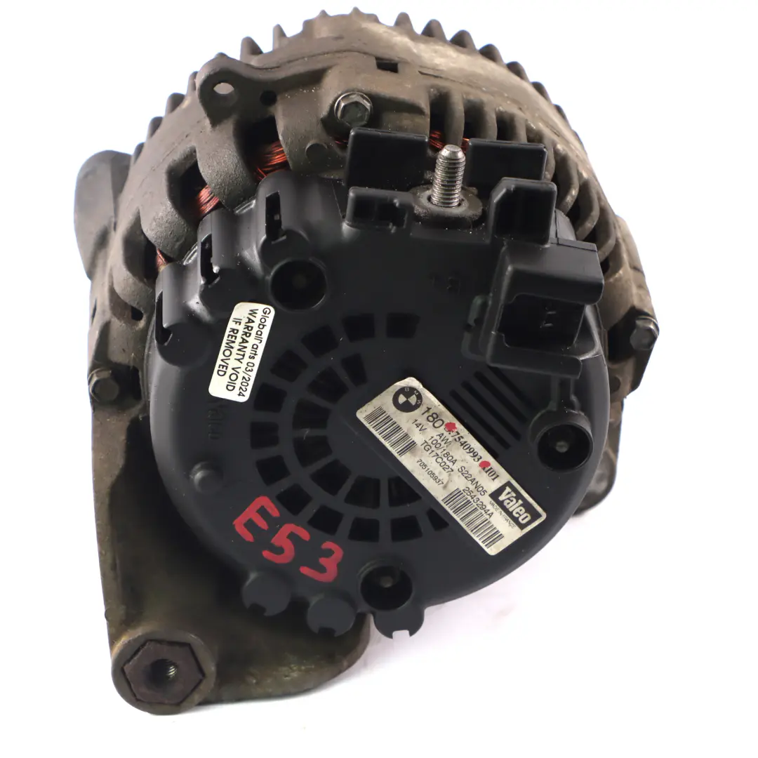  Alternateur BMW X5 E53 Moteur N62 Alternateur 14V 100/180A Valeo - SKU 7540993 - Numéro de pièce 7540993