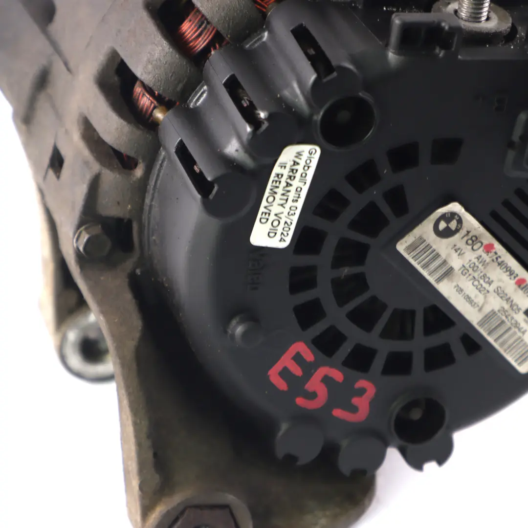 Alternator BMW X5 E53 Engine N62 Alternator Generator 14V 100/180A Valeo to with Part number 7540993 Alternator BMW X5 E53 Engine N62 Alternator Generator 14V 100/180A Valeo - SKU 7540993 - Part number 7540993