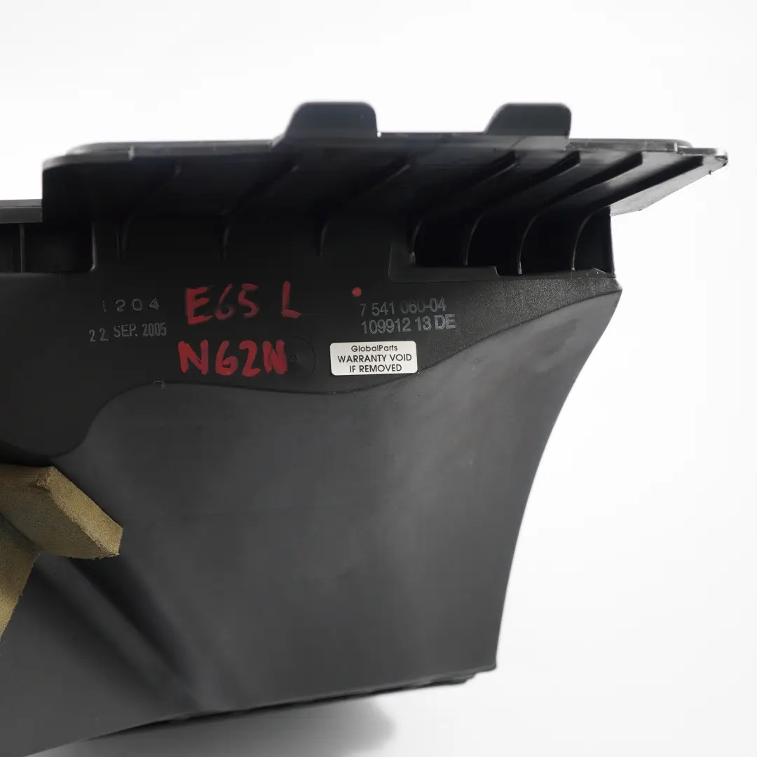 Filter Box BMW E65 750i N62N Air Intake Silencer Left Cylinder 1-4 to Air with Part number 7541060 Air Filter Box BMW E65 750i N62N Air Intake Silencer Left Cylinder 1-4 - SKU 7541060 - Part number 7541060