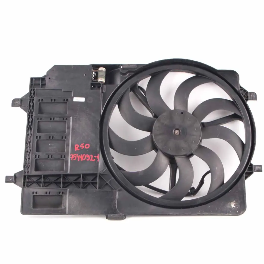 Radiator Fan Mini Cooper R50 R52 R53 Petrol Engine Cooling Housing 1475577 to with Part number 7541092 Radiator Fan Mini Cooper R50 R52 R53 Petrol Engine Cooling Housing 1475577 - SKU 7541092-1 - Part number 7541092