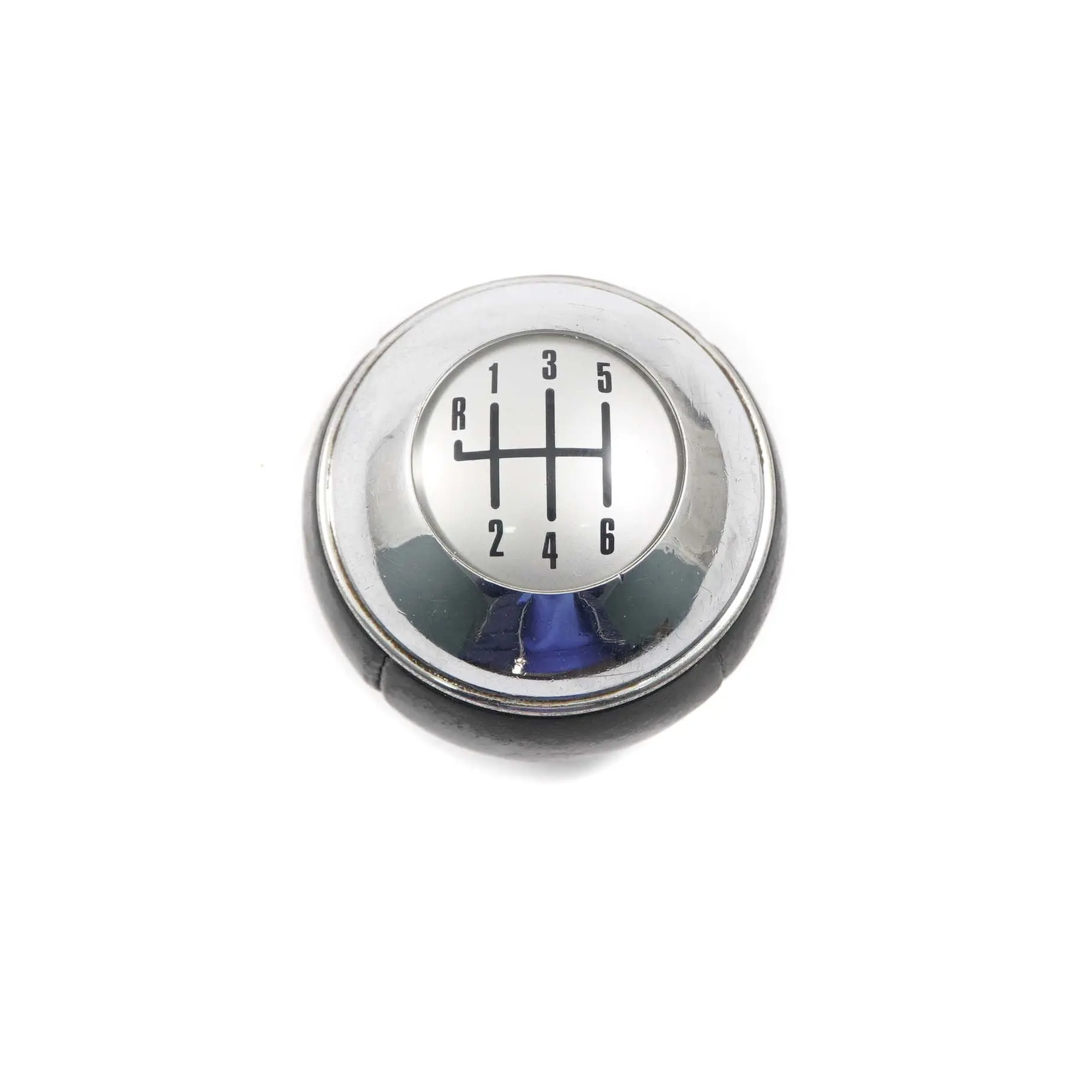 Mini Cooper S D R50 R52 R53 Pomello Cambio Pelle Cromo Argento 6-Gang 7542272
