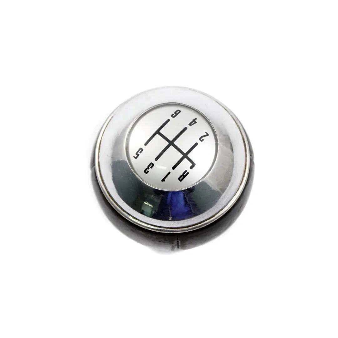 Pomello Cambio Pelle Cromo Argento 6-Gang per Mini Cooper S D R50 R52 R53 con numero di parte 7542272 Mini Cooper S D R50 R52 R53 Pomello Cambio Pelle Cromo Argento 6-Gang - SKU 7542272 - Numero di parte 7542272