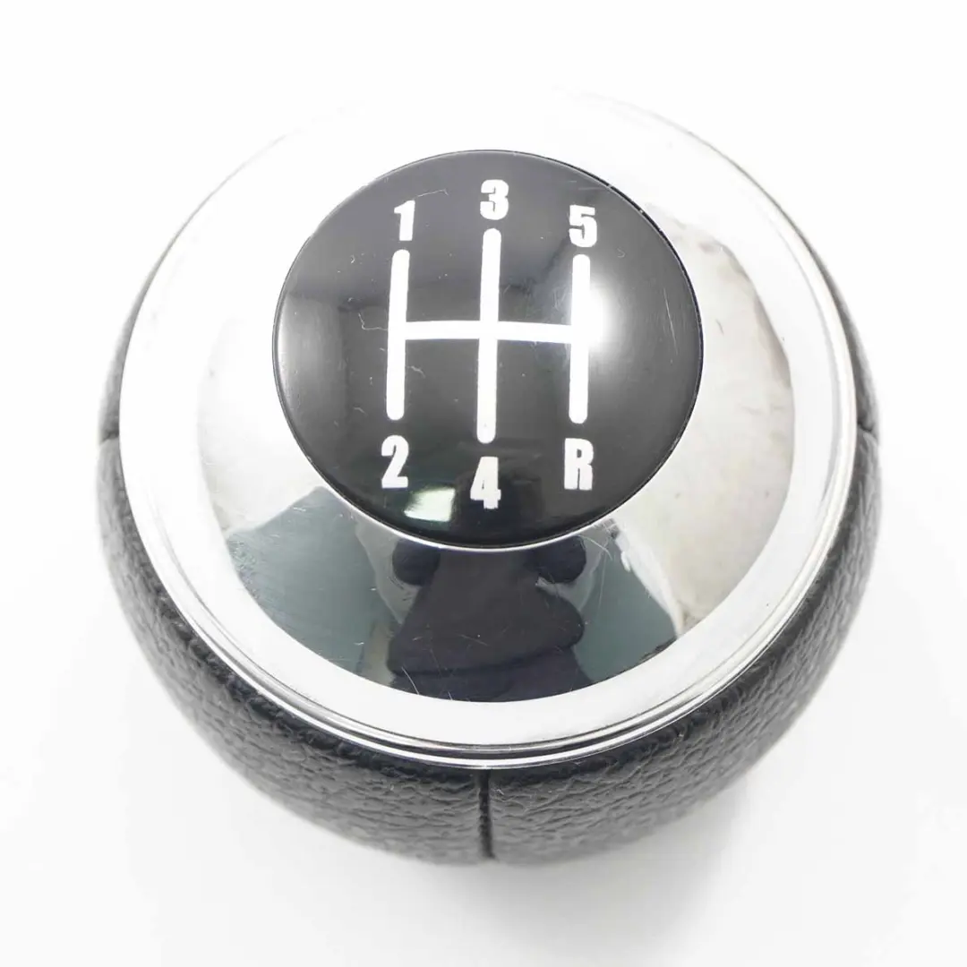 Pomo de la palanca de cambios Polaina Cubierta Cuero Cromo para Mini Cooper R50 R52 con número de pieza 7542279 Mini Cooper R50 R52 Pomo de la palanca de cambios Polaina Cubierta Cuero Cromo - SKU 7542279 - Número de pieza 7542279