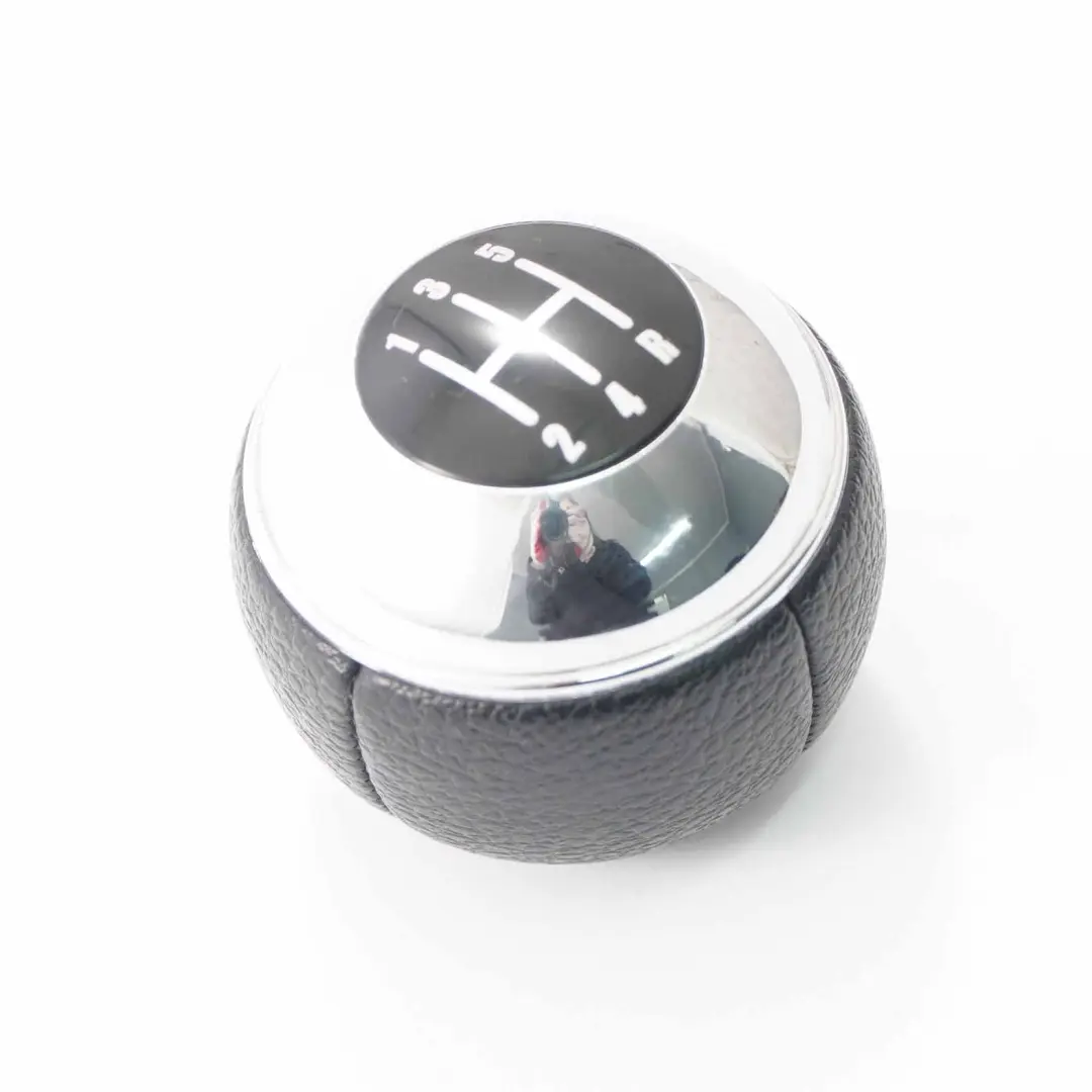 Pomo de la palanca de cambios Polaina Cubierta Cuero Cromo para Mini Cooper R50 R52 con número de pieza 7542279 Mini Cooper R50 R52 Pomo de la palanca de cambios Polaina Cubierta Cuero Cromo - SKU 7542279 - Número de pieza 7542279