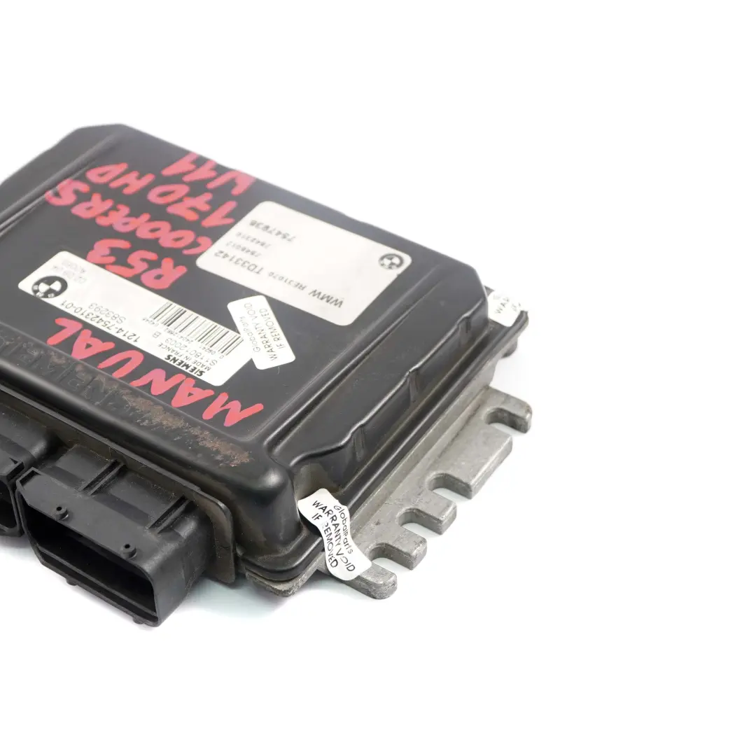 170HP Engine Control Unit ECU DME Manual to MINI Cooper S R52 R53 W11 with Part number 7542310 MINI Cooper S R52 R53 W11 170HP Engine Control Unit ECU DME Manual - SKU 7542310-1 - Part number 7542310