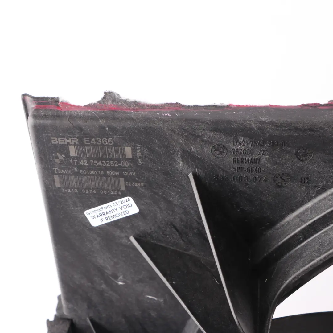 Radiator Cooling Fan Housing 600W to BMW E60 E63 E65 Petrol with Part number 7543282 BMW E60 E63 E65 Petrol Radiator Cooling Fan Housing 600W - SKU 7543282-5 - Part number 7543282