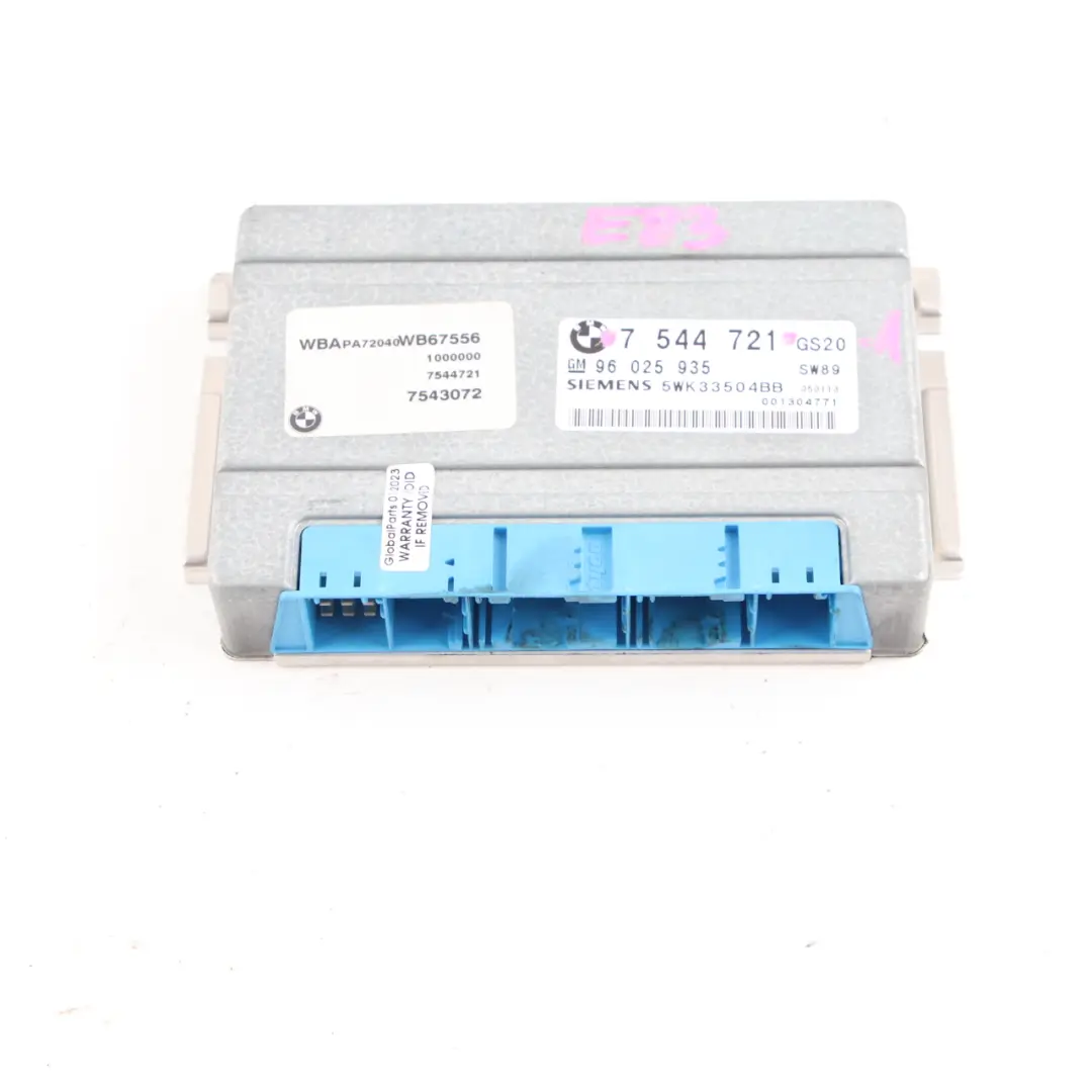 Gearbox Module BMW X3 E83 Automatic Transmission Basic Control Unit EGS to with Part number 7544721 Gearbox Module BMW X3 E83 Automatic Transmission Basic Control Unit EGS - SKU 7544721-1 - Part number 7544721