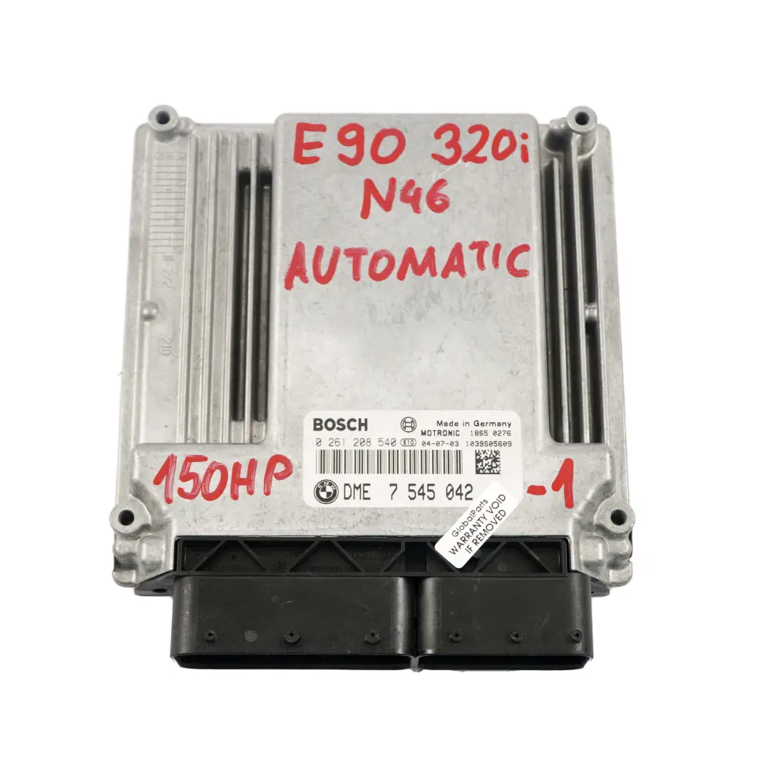 N46 ECU Steuergerät DME CAS2 Automatikgetriebe für BMW E87 E90 E91 120i 320i mit Teilenummer 7545042 BMW E87 E90 E91 120i 320i N46 ECU Steuergerät DME CAS2 Automatikgetriebe - SKU 7545042-1 - Teilenummer 7545042