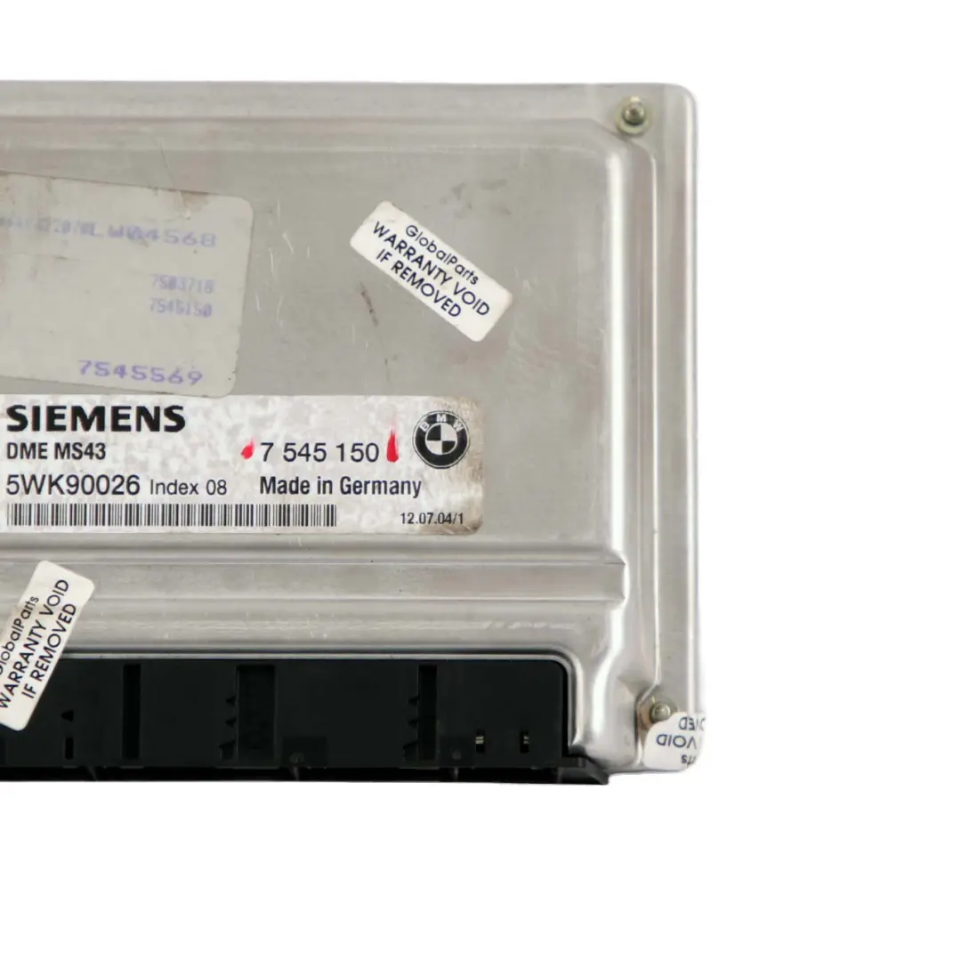 M54 231HP ECU Engine Control Unit DME Automatic to BMW X5 Series E53 3.0i with Part number 7545150 BMW X5 Series E53 3.0i M54 231HP ECU Engine Control Unit DME Automatic - SKU 7545150 - Part number 7545150