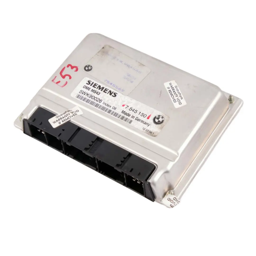 M54 231HP ECU Engine Control Unit DME Automatic to BMW X5 Series E53 3.0i with Part number 7545150 BMW X5 Series E53 3.0i M54 231HP ECU Engine Control Unit DME Automatic - SKU 7545150 - Part number 7545150