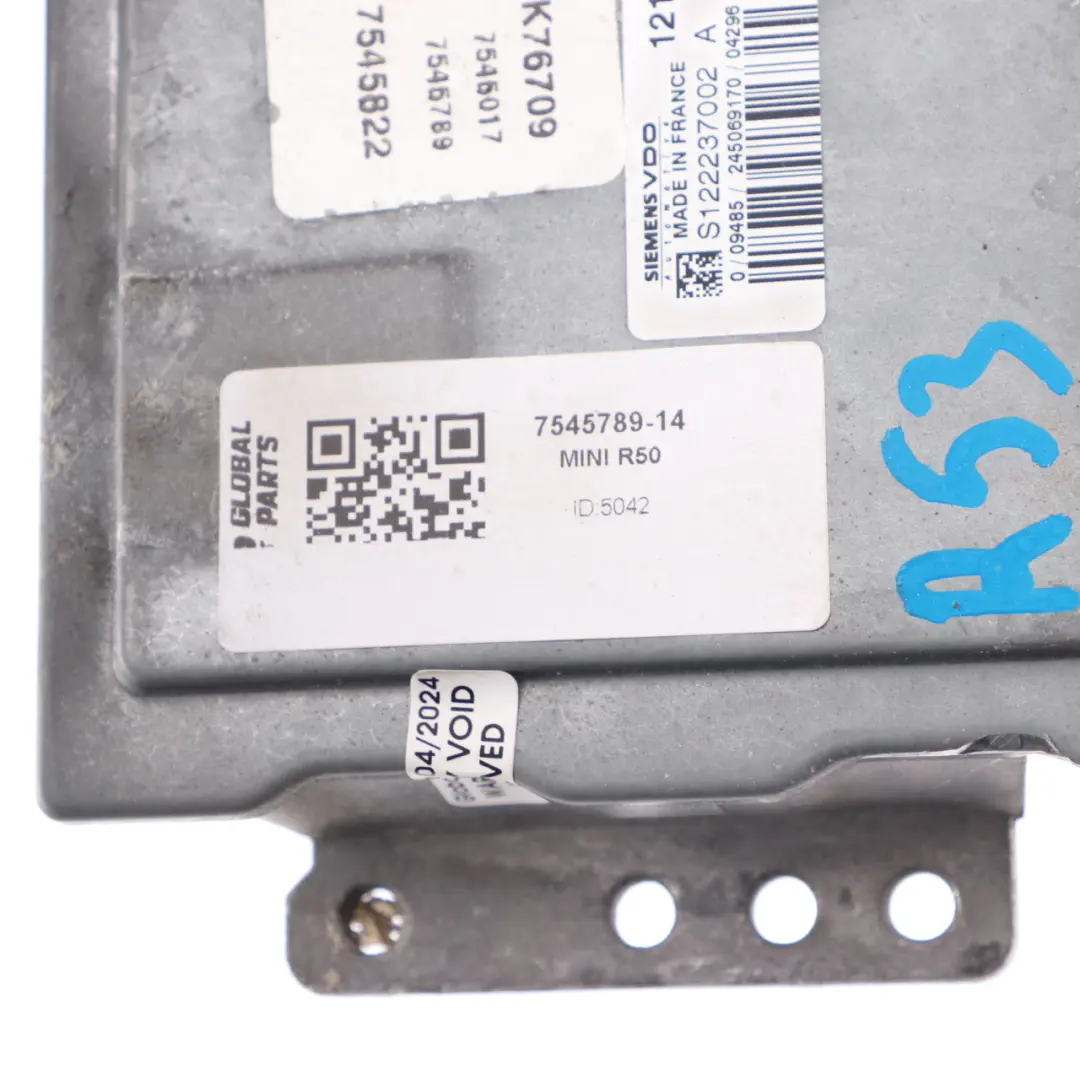 MINI Cooper R52 R53 W11 170HP Engine ECU Control Unit DME Manual - SKU 7545789-14 - Part number 7545789