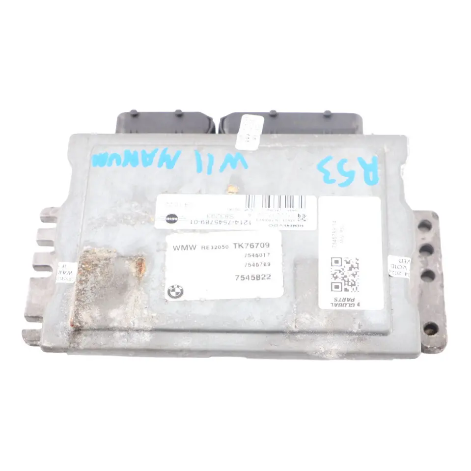 MINI Cooper R52 R53 W11 170HP Engine ECU Control Unit DME Manual - SKU 7545789-14 - Part number 7545789