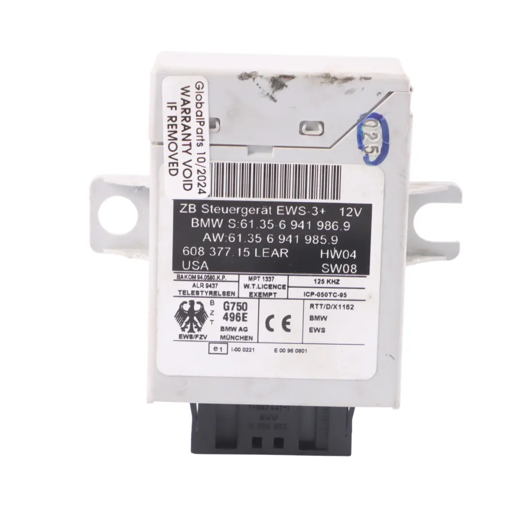 Mini Cooper S R50 R53 W11 170HP Motore ECU Kit DME EWS Chiave Manuale - SKU 7545789-16 - Numero di parte 7545789