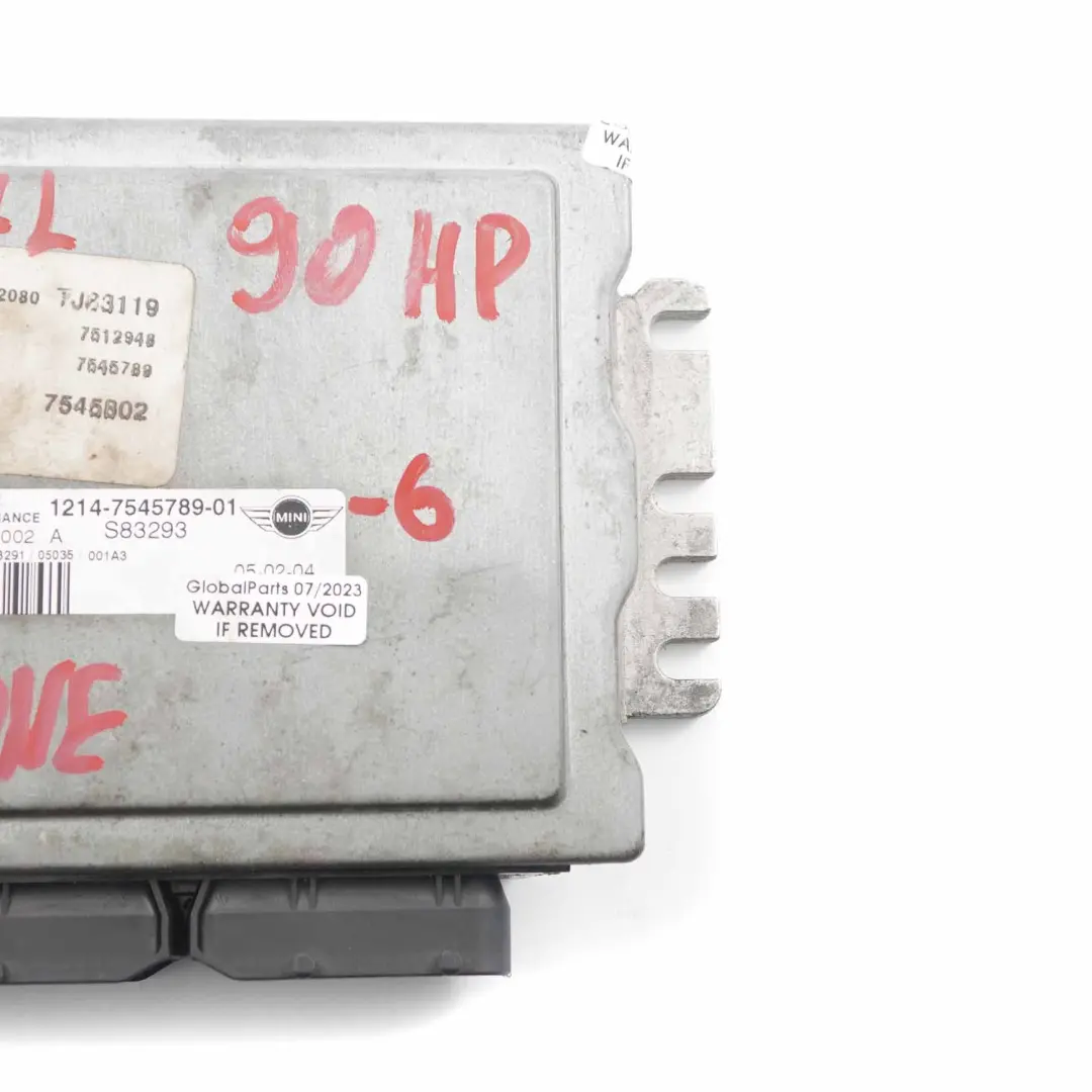 Mini One R50 W10 90HP Engine Control Unit ECU DME Manual Transmission - SKU 7545789-6 - Part number 7545789