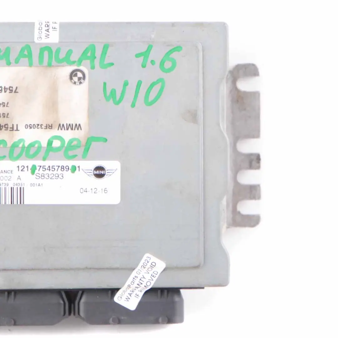 Mini R50 R52 R53 W10 116HP Komputer Sterownik ECU Silnika DME - SKU 7545789 - Numer Części 7545789