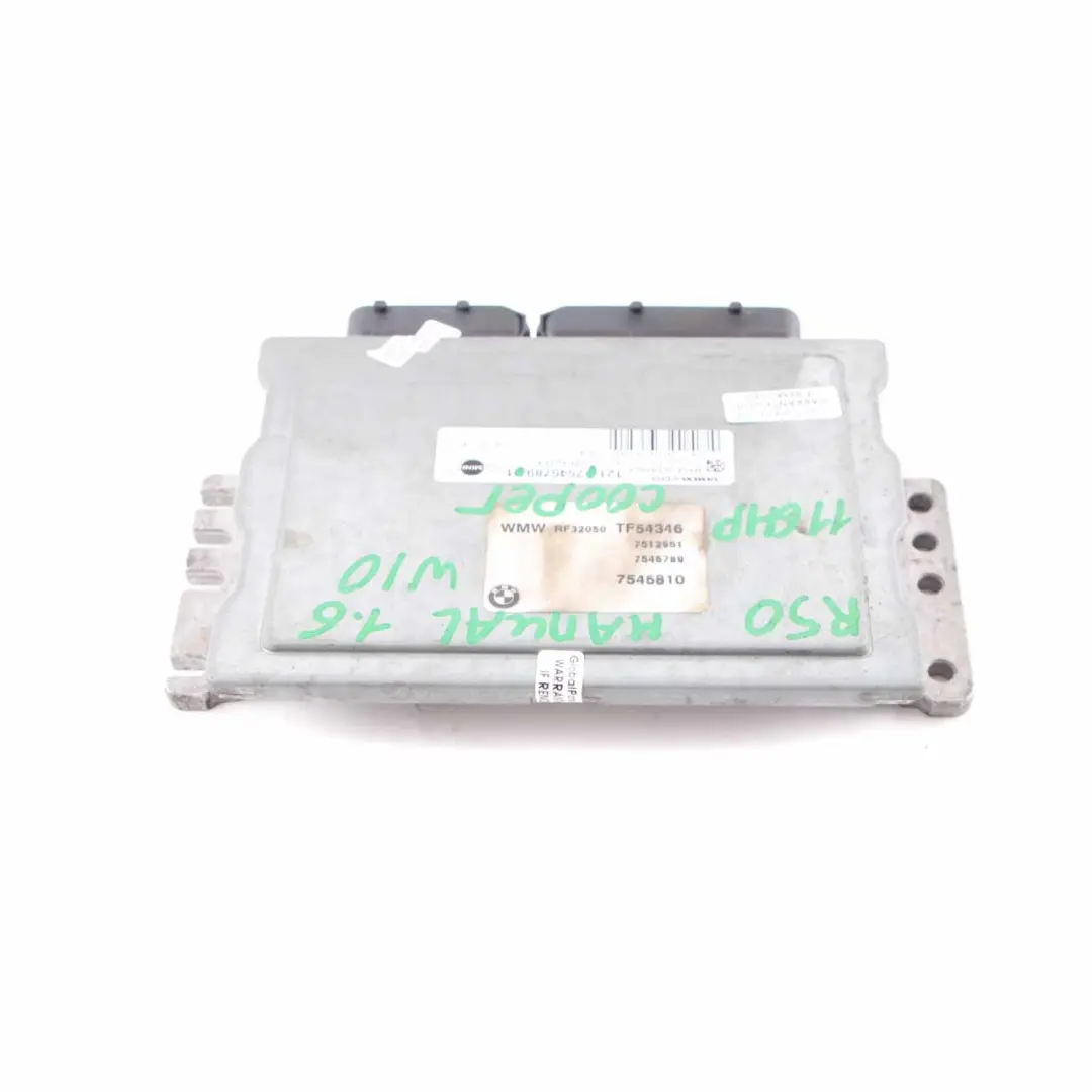 116HP Motore ECU Unità controllo DME Manuale per MINI Cooper R50 R52 R53 W10 con numero di parte 7545789 MINI Cooper R50 R52 R53 W10 116HP Motore ECU Unità controllo DME Manuale - SKU 7545789 - Numero di parte 7545789