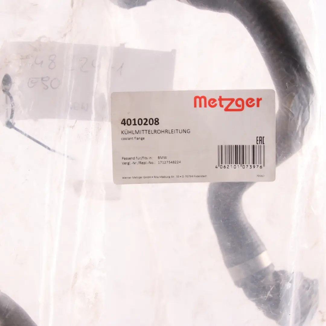 Cooling Coolant Thermostat Water Hose Pipe to BMW E81 E87 E90 E91 E92 with Part number 7548224 BMW E81 E87 E90 E91 E92 Cooling Coolant Thermostat Water Hose Pipe - SKU 7548224-1 - Part number 7548224