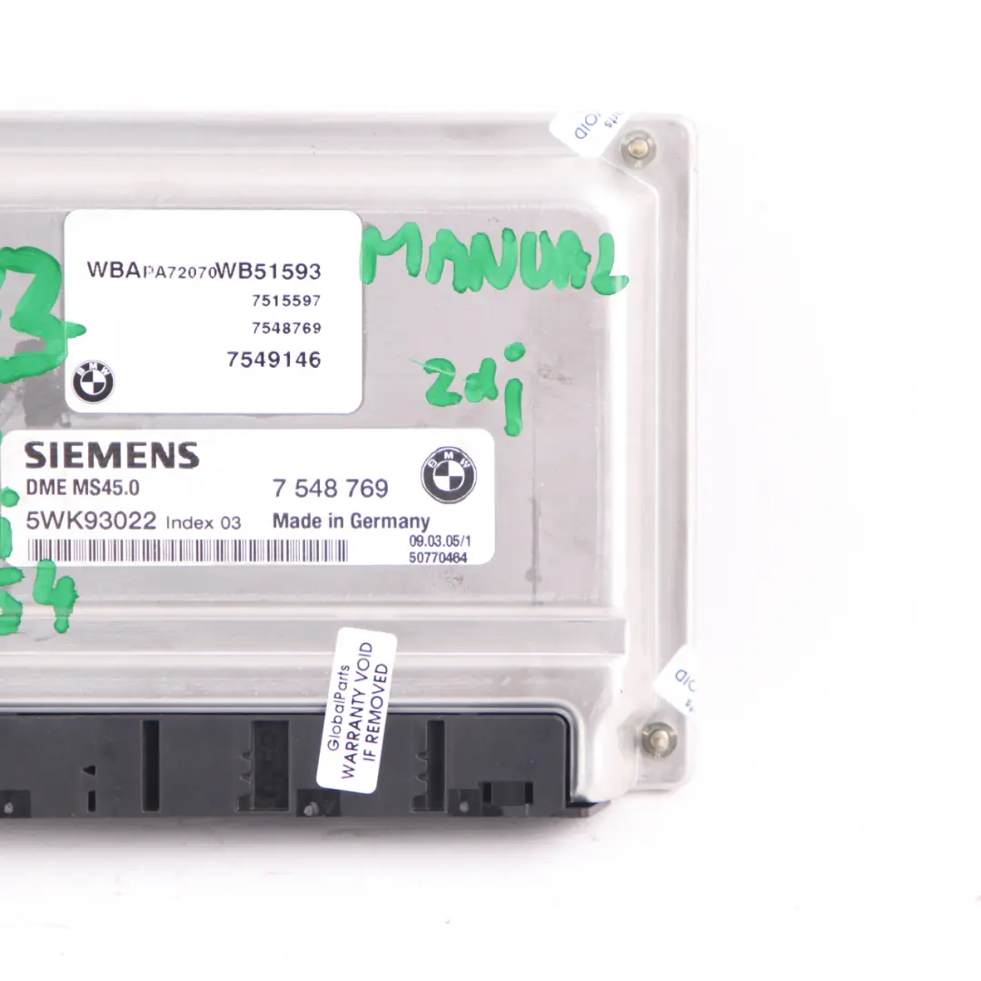 M54 170PS ECU Steuergerät DME CAS2 + Schlüssel für BMW 5 er E60 520i Motor mit Teilenummer 7548769 BMW 5 er E60 520i Motor M54 170PS ECU Steuergerät DME CAS2 + Schlüssel - SKU 7548769 - Teilenummer 7548769