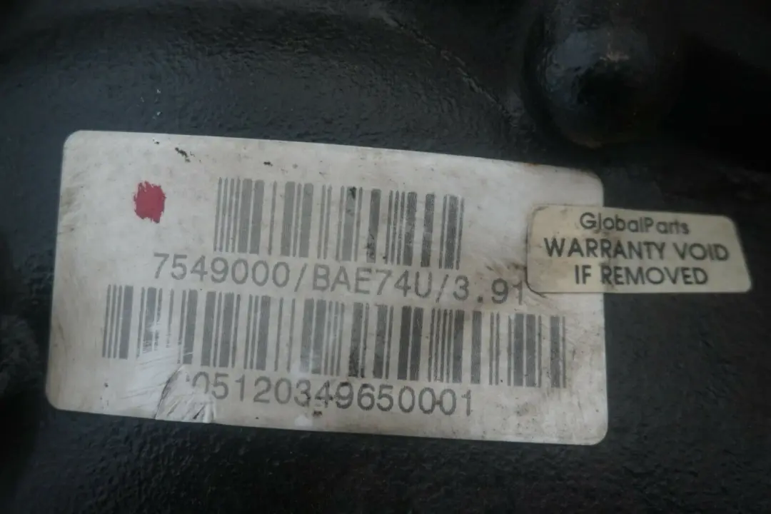 BMW X3 E83 Differenziale anteriore 3,91 7523650 GARANZIA - SKU 7549000 - Numero di parte 7549000