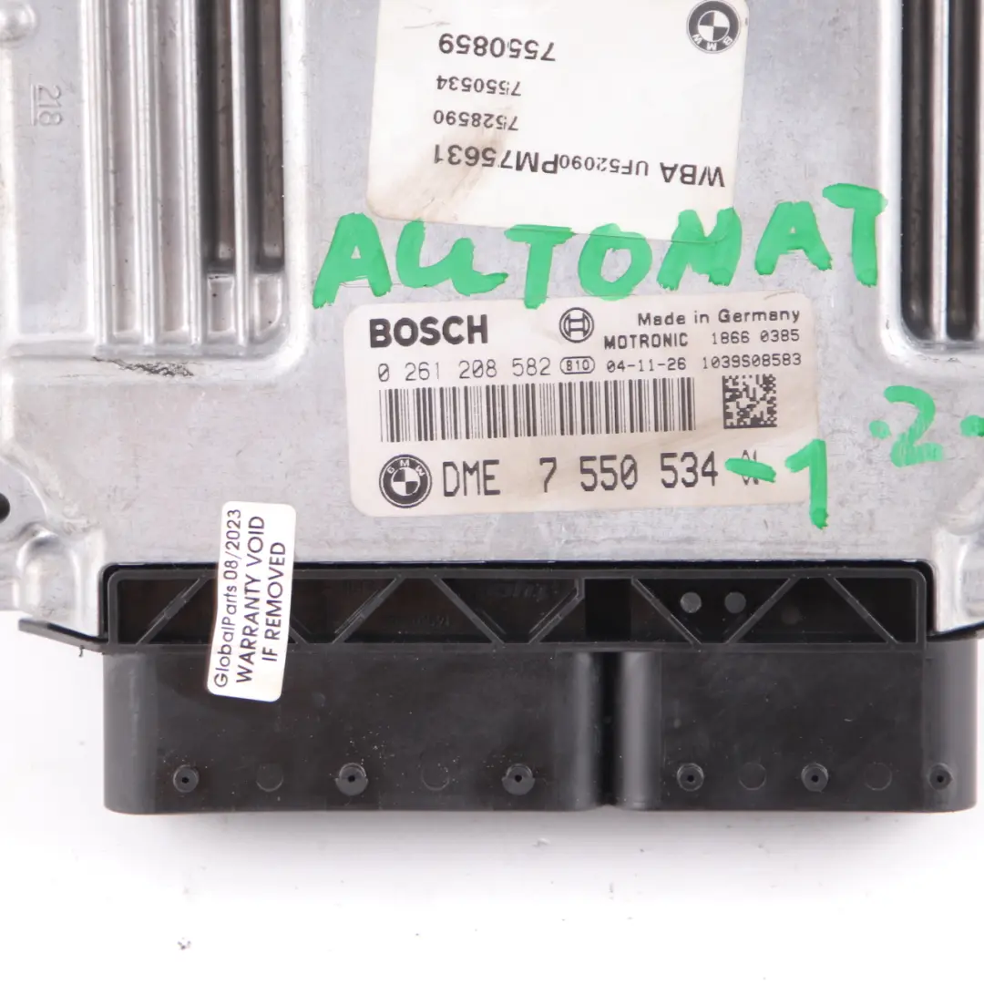 N46 ECU Engine Control Kit DME 7550534 CAS2 Key Automatic to BMW E87 E90 120i 320i with Part number 7557291 BMW E87 E90 120i 320i N46 ECU Engine Control Kit DME 7550534 CAS2 Key Automatic - SKU 7550534-1 - Part number 7557291