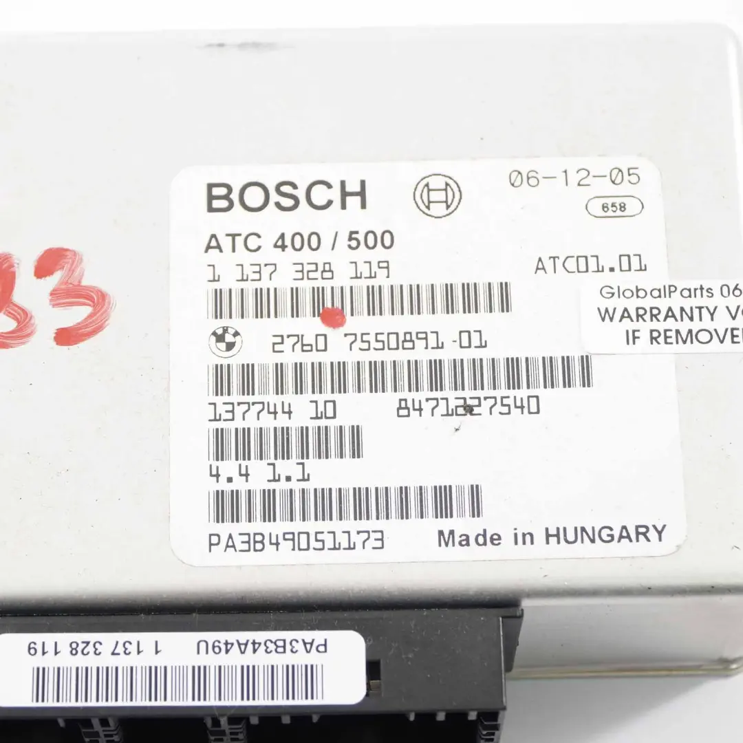 Module l'unité contrôle boîte transfert quatre roues pour BMW X5 E53 X3 E83 à propos du numéro de pièce 7550891 BMW X5 E53 X3 E83 Module l'unité contrôle boîte transfert quatre roues - SKU 7550891 - Numéro de pièce 7550891