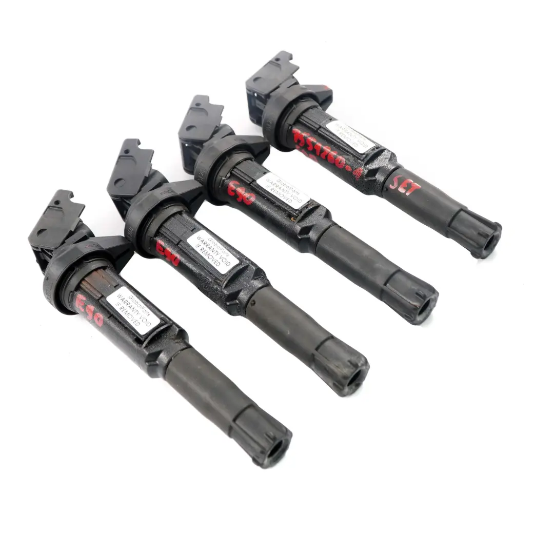 4x Bobina Set per BMW X1 X3 X5 E60 E65 E81 E87 E87N E90 E91 con numero di parte 7551260 BMW X1 X3 X5 E60 E65 E81 E87 E87N E90 E91 4x Bobina Set - SKU 7551260-1 - Numero di parte 7551260