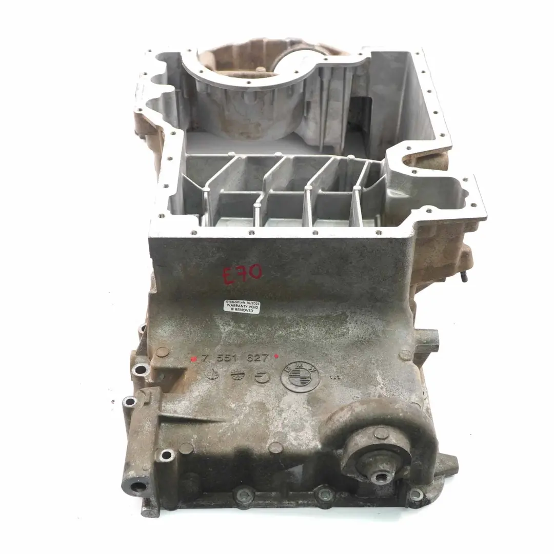 4.8i N62N Petrol Engine Oil Sump Pan Upper Part to BMW X5 E70 with Part number 7551627 BMW X5 E70 4.8i N62N Petrol Engine Oil Sump Pan Upper Part - SKU 7551627 - Part number 7551627