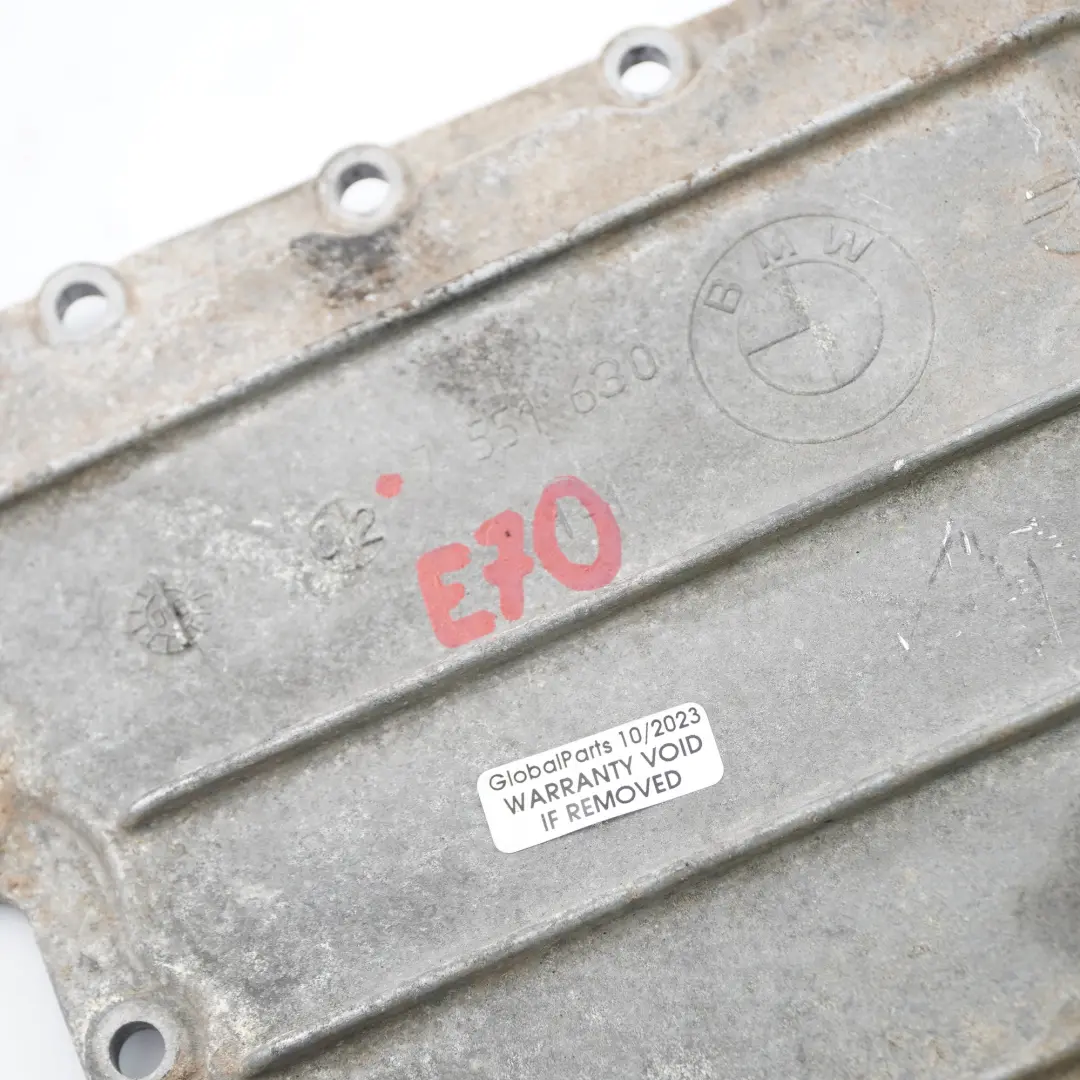 BMW X5 E70 4.8i N62N Pièces inférieures du carter d'huile du moteur - SKU 7551630 - Numéro de pièce 7551630