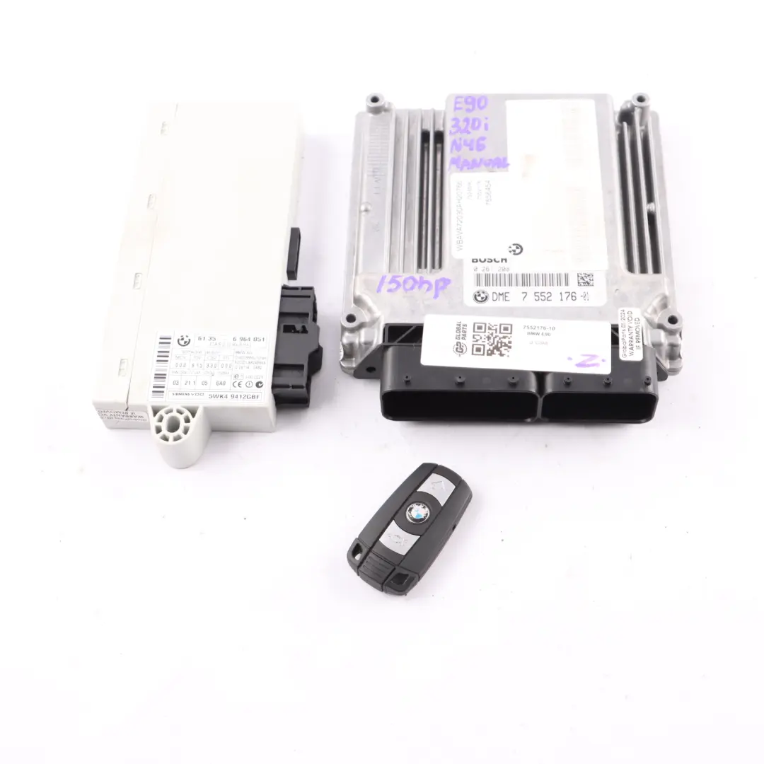 BMW E87 E90 120i 320i N46 150HP ECU Kit DME CAS2 + Key Manual - SKU 7552176-10 - Part number 7552176