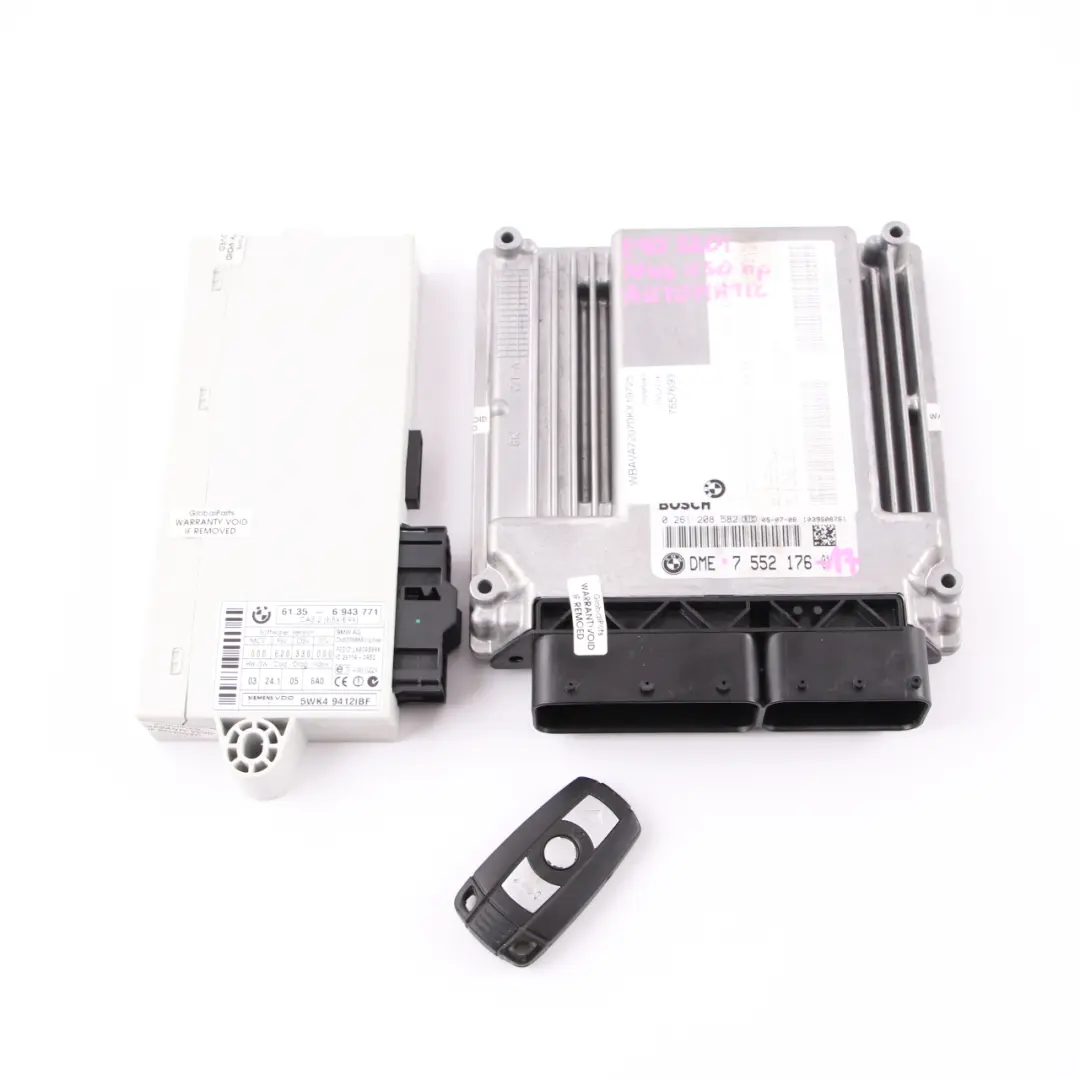 N46 ECU Engine Control Kit DME CAS2 Key Automatic to BMW E87 E90 120i 320i with Part number 7552176 BMW E87 E90 120i 320i N46 ECU Engine Control Kit DME CAS2 Key Automatic - SKU 7552176-17 - Part number 7552176