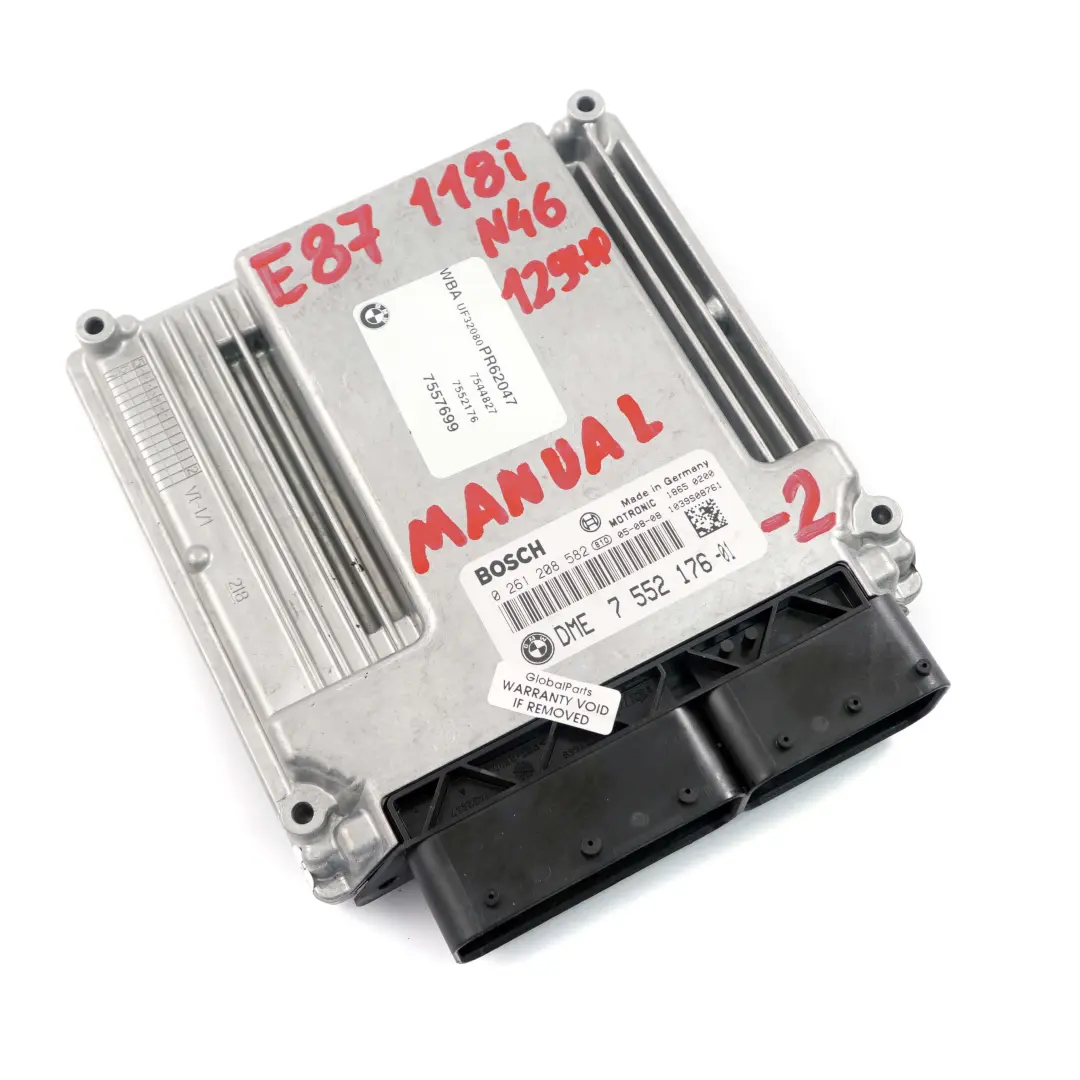 BMW E87 E90 118i 318i N46 129PS ECU Centralina Dme Cambio - SKU 7552176-2 - Numero di parte 7552176