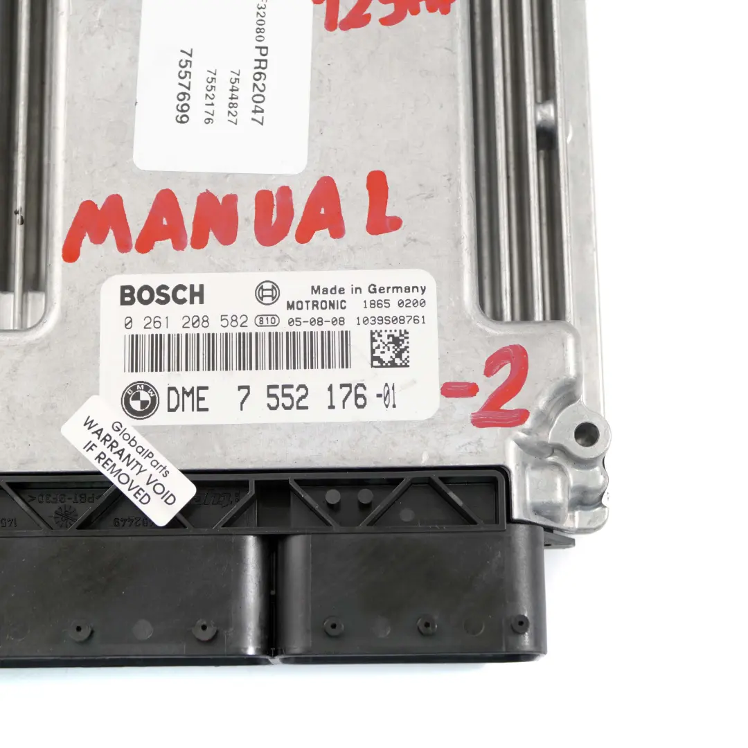N46 129PS ECU Steuergerät DME Schaltgetriebe für BMW 1 3 E87 E90 118i 318i mit Teilenummer 7552176 BMW 1 3 E87 E90 118i 318i N46 129PS ECU Steuergerät DME Schaltgetriebe - SKU 7552176-2 - Teilenummer 7552176
