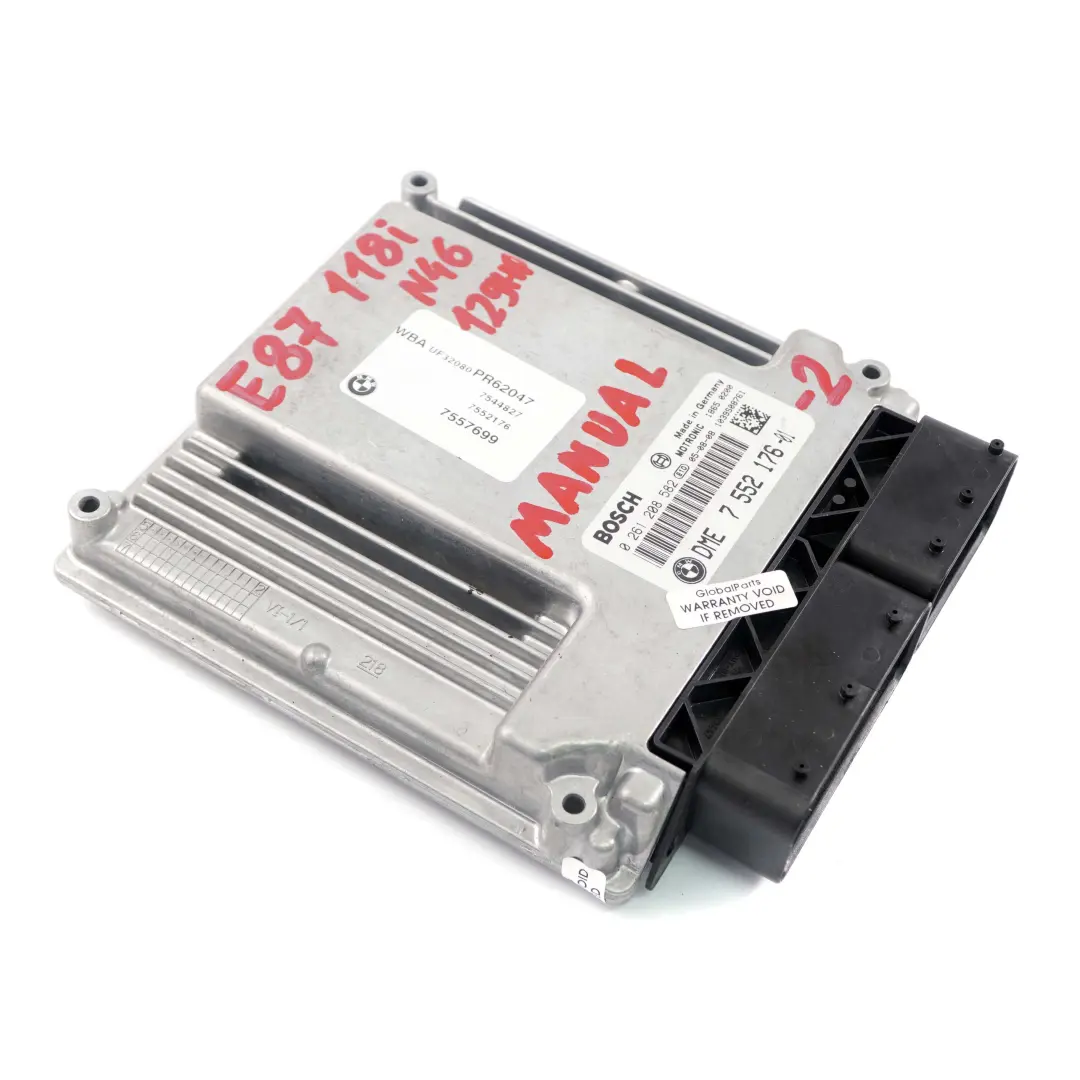 BMW E87 E90 118i 318i N46 129HP ECU DME Transmision Manual - SKU 7552176-2 - Número de pieza 7552176