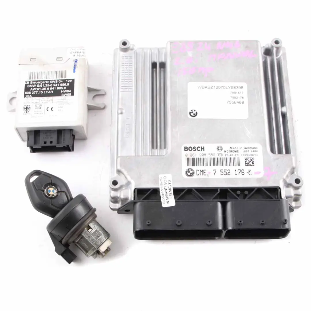 BMW E85 2.0i N46 150HP ECU Kit Controllo Motore DME CAS2 Chiave Manuale - SKU 7552176-7 - Numero di parte 7552176