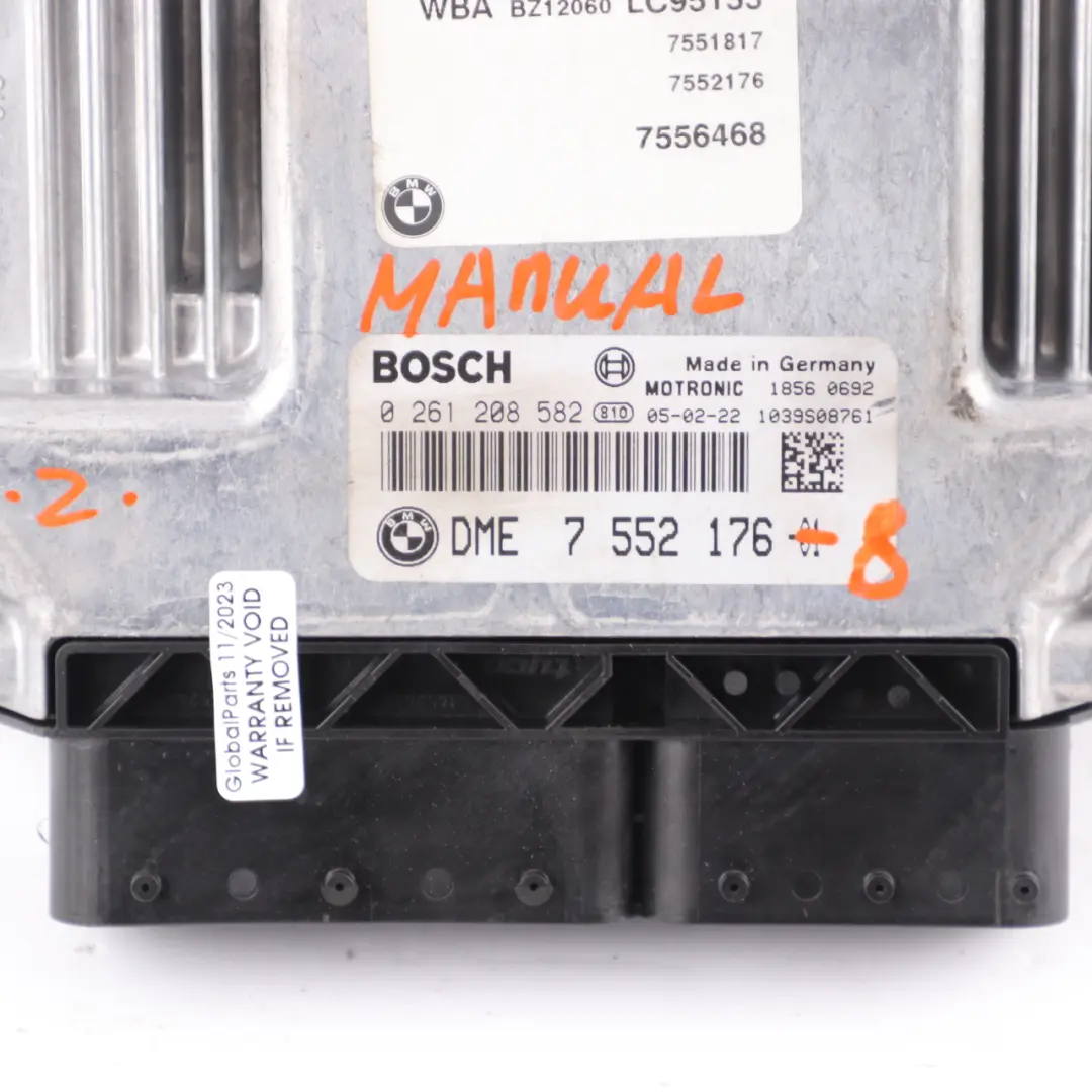2.0i N46 150HP Unità controllo motore ECU DME 7552176 Cambio Manuale per BMW Z4 E85 con numero di parte 7557291 BMW Z4 E85 2.0i N46 150HP Unità controllo motore ECU DME 7552176 Cambio Manuale - SKU 7552176-8 - Numero di parte 7557291