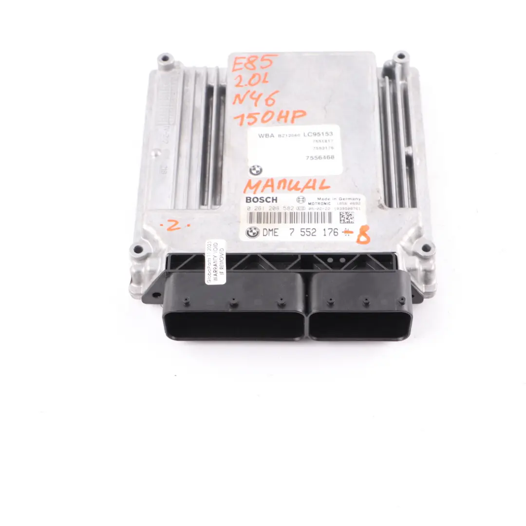 2.0i N46 150HP Engine Control Unit ECU DME 7552176 Manual Gearbox BMW Z4 E85 - SKU 7552176-8 - Part number 7557291