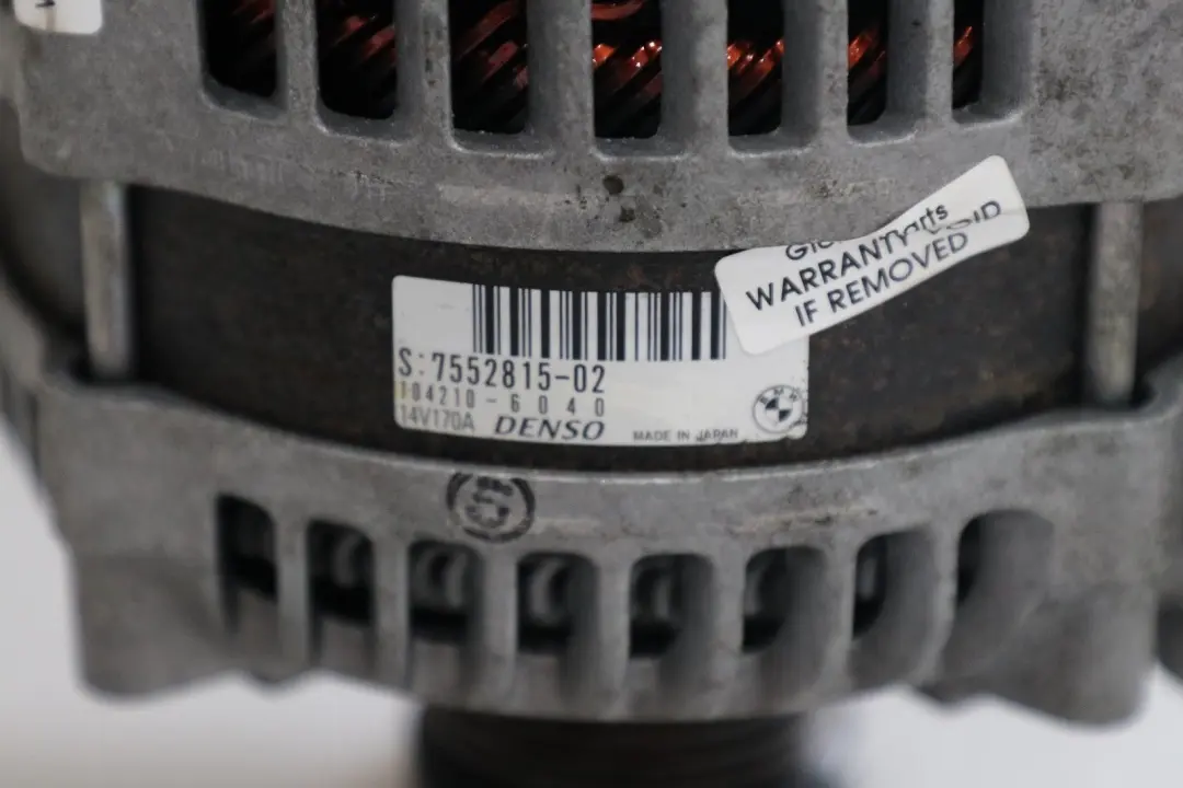 N52N Alternatore Denso 170A per BMW Z4 E89 23i 30i con numero di parte 7552815 BMW Z4 E89 23i 30i N52N Alternatore Denso 170A - SKU 7552815 - Numero di parte 7552815