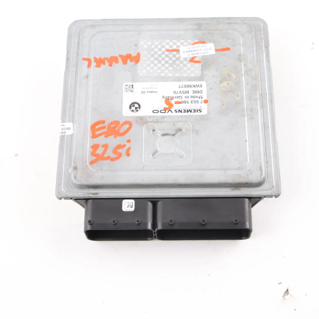 N52 325i 525i ECU DME Moduł Silnik do BMW E60 E90 E91 o numerze 7553166 BMW E60 E90 E91 N52 325i 525i ECU DME Moduł Silnik - SKU 7553166-5 - Numer Części 7553166