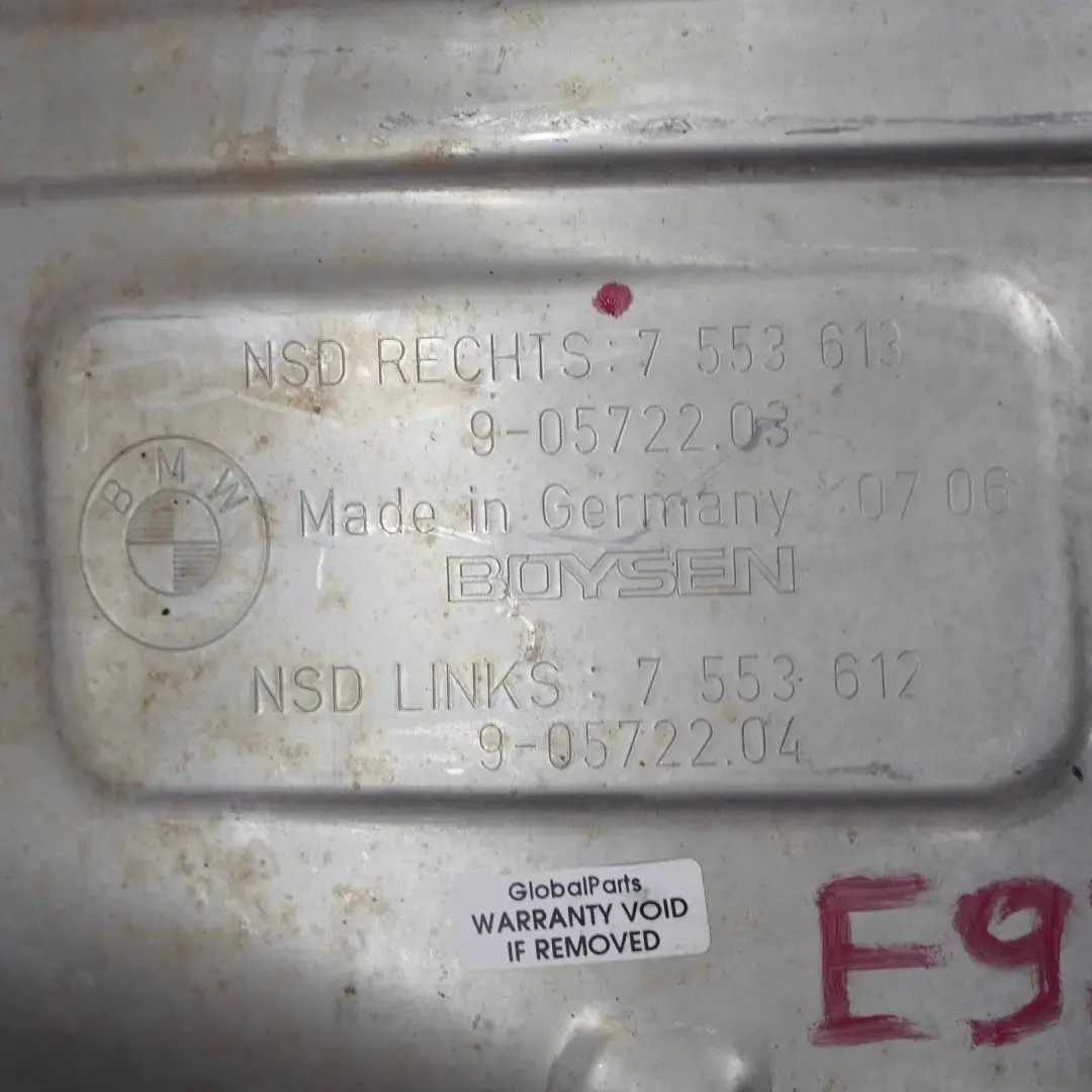 Schalldämpferkasten Doppelrohr Endschalldämpfer 7553613 für BMW E92 E93 335i mit Teilenummer 7553612 BMW E92 E93 335i Schalldämpferkasten Doppelrohr Endschalldämpfer 7553613 - SKU 7553612 - Teilenummer 7553612