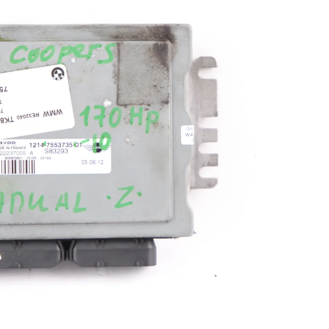 MINI S R52 R53 W11 Engine Control Unit Module ECU DME Manual - SKU 7553735-10 - Part number 7553735