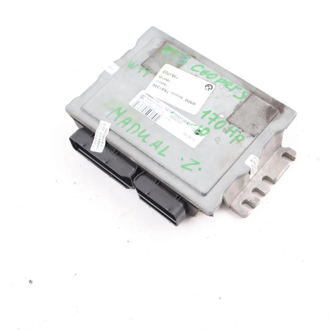 Control Unit Module ECU DME Manual pour MINI S R52 R53 W11 Engine à propos du numéro de pièce 7553735 MINI S R52 R53 W11 Engine Control Unit Module ECU DME Manual - SKU 7553735-10 - Numéro de pièce 7553735