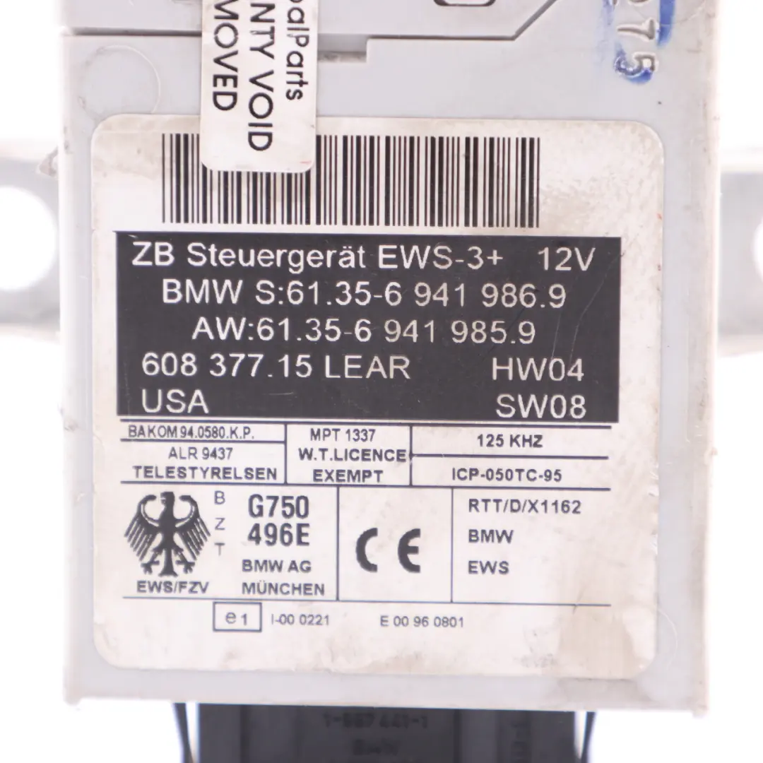 Mini Cooper S R53 W11 170HP Engine ECU Kit DME + Key + EWS Manual - SKU 7553735-3 - Part number 7553735