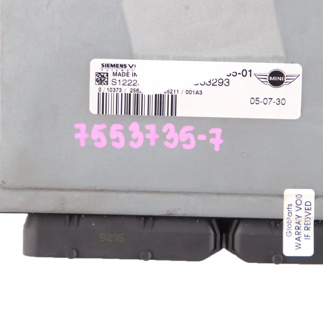 MINI Cooper R50 W10 116HP Engine ECU Kit Module DME Key EWS Automatic - SKU 7553735-7 - Part number 7553735
